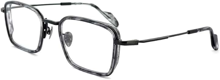 【新品】 メンズ ヨウジ ヤマモト メガネ 日本製 19-0087 2 c02 51mm Yohji Yamamoto 眼鏡 スクエア 型 ベータ チタン コンビネーション フレーム 鯖江産 ダミーレンズ発送 Yohji Yamamoto（ヨウジヤマモト） メンズ ヨウジ ヤマモト メガネ